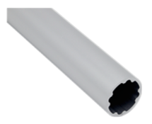 MODULAR SOLUTION D28 EXTRUDED PROFILE<BR>28MM OD SMOOTH FRAME WITH INTERNAL MOUNT 4M LONG